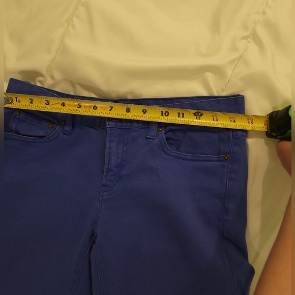 J Crew Toothpick Cropped Bright Blue Jeans, Size 27 - Picture 9 of 11
